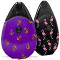 Skin Decal Wrap 2 Pack compatible with Suorin Drop Anchors Away Purple VAPE NOT INCLUDED