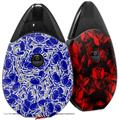 Skin Decal Wrap 2 Pack compatible with Suorin Drop Scattered Skulls Royal Blue VAPE NOT INCLUDED