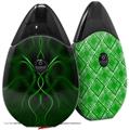 Skin Decal Wrap 2 Pack compatible with Suorin Drop Abstract 01 Green VAPE NOT INCLUDED