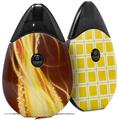 Skin Decal Wrap 2 Pack compatible with Suorin Drop Mystic Vortex Yellow VAPE NOT INCLUDED
