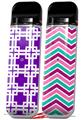 Skin Decal Wrap 2 Pack for Smok Novo v1 Boxed Purple VAPE NOT INCLUDED
