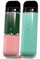 Skin Decal Wrap 2 Pack for Smok Novo v1 Ripped Colors Green Pink VAPE NOT INCLUDED