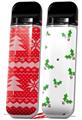 Skin Decal Wrap 2 Pack for Smok Novo v1 Ugly Holiday Christmas Sweater - Christmas Trees Red 01 VAPE NOT INCLUDED