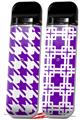 Skin Decal Wrap 2 Pack for Smok Novo v1 Houndstooth Purple VAPE NOT INCLUDED