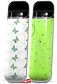 Skin Decal Wrap 2 Pack for Smok Novo v1 Pastel Butterflies Green on White VAPE NOT INCLUDED