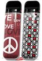 Skin Decal Wrap 2 Pack for Smok Novo v1 Love and Peace Pink VAPE NOT INCLUDED
