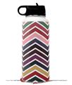 Skin Wrap Decal compatible with Hydro Flask Wide Mouth Bottle 32oz Zig Zag Colors 02 (BOTTLE NOT INCLUDED)