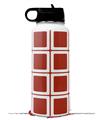Skin Wrap Decal compatible with Hydro Flask Wide Mouth Bottle 32oz Squared Red Dark (BOTTLE NOT INCLUDED)