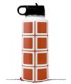 Skin Wrap Decal compatible with Hydro Flask Wide Mouth Bottle 32oz Squared Burnt Orange (BOTTLE NOT INCLUDED)