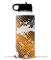 Skin Wrap Decal compatible with Hydro Flask Wide Mouth Bottle 32oz Halftone Splatter White Orange (BOTTLE NOT INCLUDED)