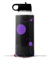 Skin Wrap Decal compatible with Hydro Flask Wide Mouth Bottle 32oz Lots of Dots Purple on Black (BOTTLE NOT INCLUDED)