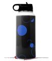 Skin Wrap Decal compatible with Hydro Flask Wide Mouth Bottle 32oz Lots of Dots Blue on Black (BOTTLE NOT INCLUDED)