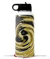 Skin Wrap Decal compatible with Hydro Flask Wide Mouth Bottle 32oz Alecias Swirl 02 Yellow (BOTTLE NOT INCLUDED)