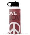 Skin Wrap Decal compatible with Hydro Flask Wide Mouth Bottle 32oz Love and Peace Pink (BOTTLE NOT INCLUDED)