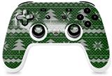 Skin Decal Wrap works with Original Google Stadia Controller Ugly Holiday Christmas Sweater - Christmas Trees Green 01 Skin Only CONTROLLER NOT INCLUDED