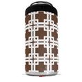 WraptorSkinz Skin Decal Wrap compatible with Yeti 16oz Tal Colster Can Cooler Insulator Boxed Chocolate Brown (COOLER NOT INCLUDED)