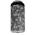 WraptorSkinz Skin Decal Wrap compatible with Yeti 16oz Tal Colster Can Cooler Insulator Scattered Skulls Gray (COOLER NOT INCLUDED)