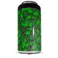 WraptorSkinz Skin Decal Wrap compatible with Yeti 16oz Tal Colster Can Cooler Insulator Scattered Skulls Green (COOLER NOT INCLUDED)