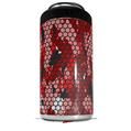 WraptorSkinz Skin Decal Wrap compatible with Yeti 16oz Tal Colster Can Cooler Insulator HEX Mesh Camo 01 Red Bright (COOLER NOT INCLUDED)