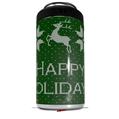 WraptorSkinz Skin Decal Wrap compatible with Yeti 16oz Tal Colster Can Cooler Insulator Ugly Holiday Christmas Sweater - Happy Holidays Sweater Green 01 (COOLER NOT INCLUDED)