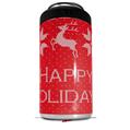 WraptorSkinz Skin Decal Wrap compatible with Yeti 16oz Tal Colster Can Cooler Insulator Ugly Holiday Christmas Sweater - Happy Holidays Sweater Red 01 (COOLER NOT INCLUDED)
