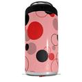 WraptorSkinz Skin Decal Wrap compatible with Yeti 16oz Tal Colster Can Cooler Insulator Lots of Dots Red on Pink (COOLER NOT INCLUDED)