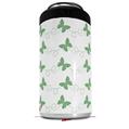 WraptorSkinz Skin Decal Wrap compatible with Yeti 16oz Tal Colster Can Cooler Insulator Pastel Butterflies Green on White (COOLER NOT INCLUDED)