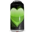 WraptorSkinz Skin Decal Wrap compatible with Yeti 16oz Tal Colster Can Cooler Insulator Glass Heart Grunge Green (COOLER NOT INCLUDED)