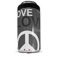 WraptorSkinz Skin Decal Wrap compatible with Yeti 16oz Tal Colster Can Cooler Insulator Love and Peace Gray (COOLER NOT INCLUDED)