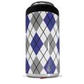 WraptorSkinz Skin Decal Wrap compatible with Yeti 16oz Tal Colster Can Cooler Insulator Argyle Blue and Gray (COOLER NOT INCLUDED)