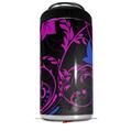 WraptorSkinz Skin Decal Wrap compatible with Yeti 16oz Tal Colster Can Cooler Insulator Twisted Garden Hot Pink and Blue (COOLER NOT INCLUDED)