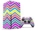 WraptorSkinz Skin Wrap compatible with the 2020 XBOX Series X Console and Controller Zig Zag Colors 04 (XBOX NOT INCLUDED)