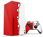WraptorSkinz Skin Wrap compatible with the 2020 XBOX Series X Console and Controller Ripped Colors Red White (XBOX NOT INCLUDED)