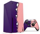 WraptorSkinz Skin Wrap compatible with the 2020 XBOX Series X Console and Controller Ripped Colors Purple Pink (XBOX NOT INCLUDED)