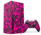 WraptorSkinz Skin Wrap compatible with the 2020 XBOX Series X Console and Controller Scattered Skulls Hot Pink (XBOX NOT INCLUDED)