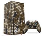 WraptorSkinz Skin Wrap compatible with the 2020 XBOX Series X Console and Controller HEX Mesh Camo 01 Brown (XBOX NOT INCLUDED)