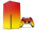 WraptorSkinz Skin Wrap compatible with the 2020 XBOX Series X Console and Controller Smooth Fades Yellow Red (XBOX NOT INCLUDED)