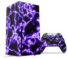 WraptorSkinz Skin Wrap compatible with the 2020 XBOX Series X Console and Controller Electrify Purple (XBOX NOT INCLUDED)