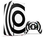 WraptorSkinz Skin Wrap compatible with the 2020 XBOX Series X Console and Controller Bullseye Black and White (XBOX NOT INCLUDED)