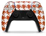 WraptorSkinz Skin Wrap compatible with the Sony PS5 DualSense Controller Houndstooth Burnt Orange (CONTROLLER NOT INCLUDED)