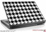 Large Laptop Skin Houndstooth Black and White