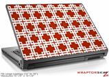 Large Laptop Skin Boxed Red Dark
