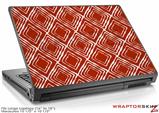 Large Laptop Skin Wavey Red Dark