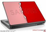Large Laptop Skin Ripped Colors Pink Red
