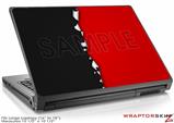 Large Laptop Skin Ripped Colors Black Red