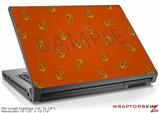 Large Laptop Skin Anchors Away Burnt Orange