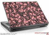 Large Laptop Skin Scattered Skulls Pink