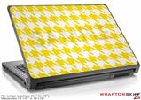 Large Laptop Skin Houndstooth Yellow