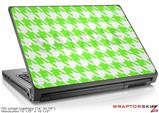 Large Laptop Skin Houndstooth Neon Lime Green