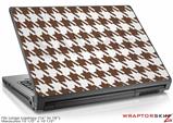 Large Laptop Skin Houndstooth Chocolate Brown